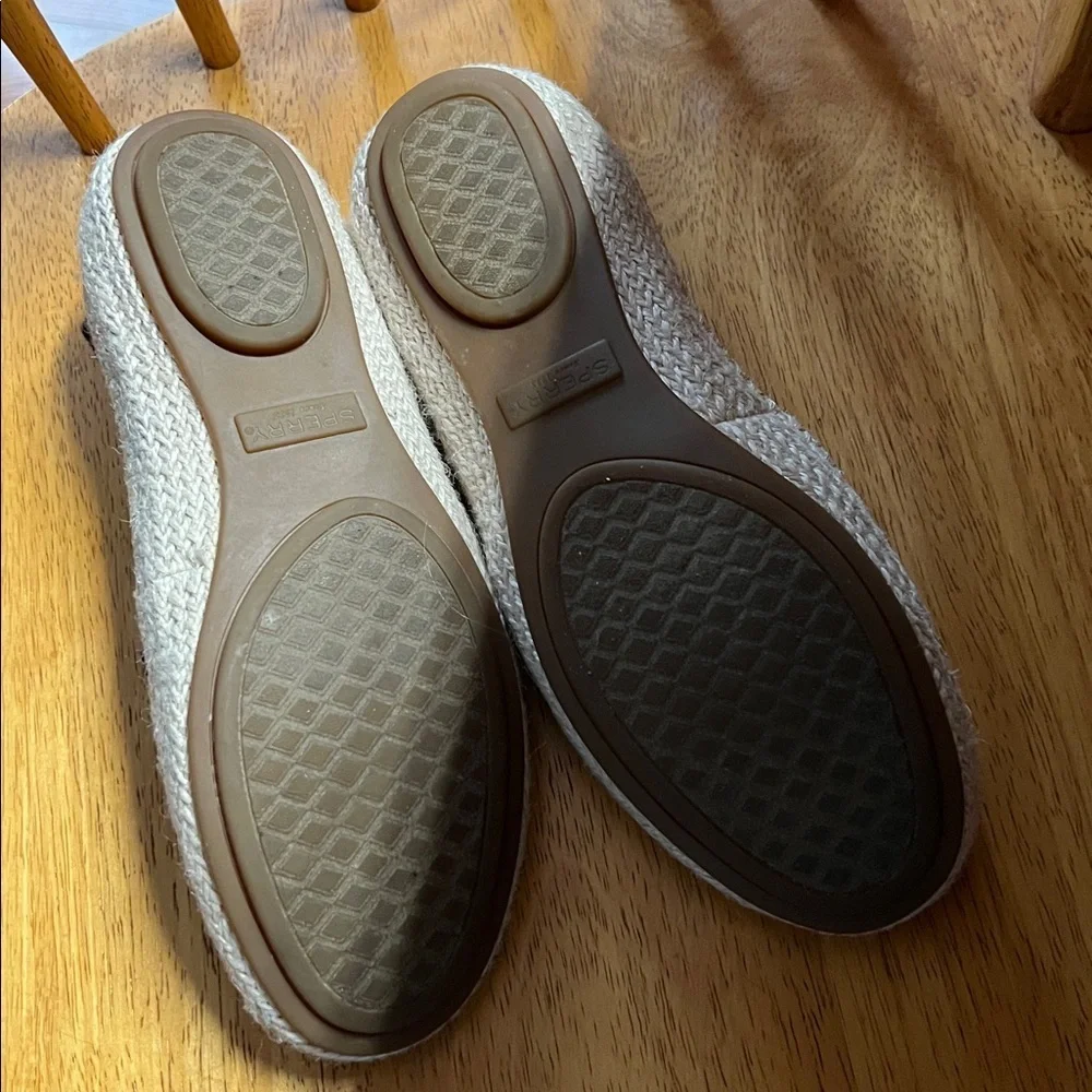 Sperry Black Canvas Espadrilles 8
